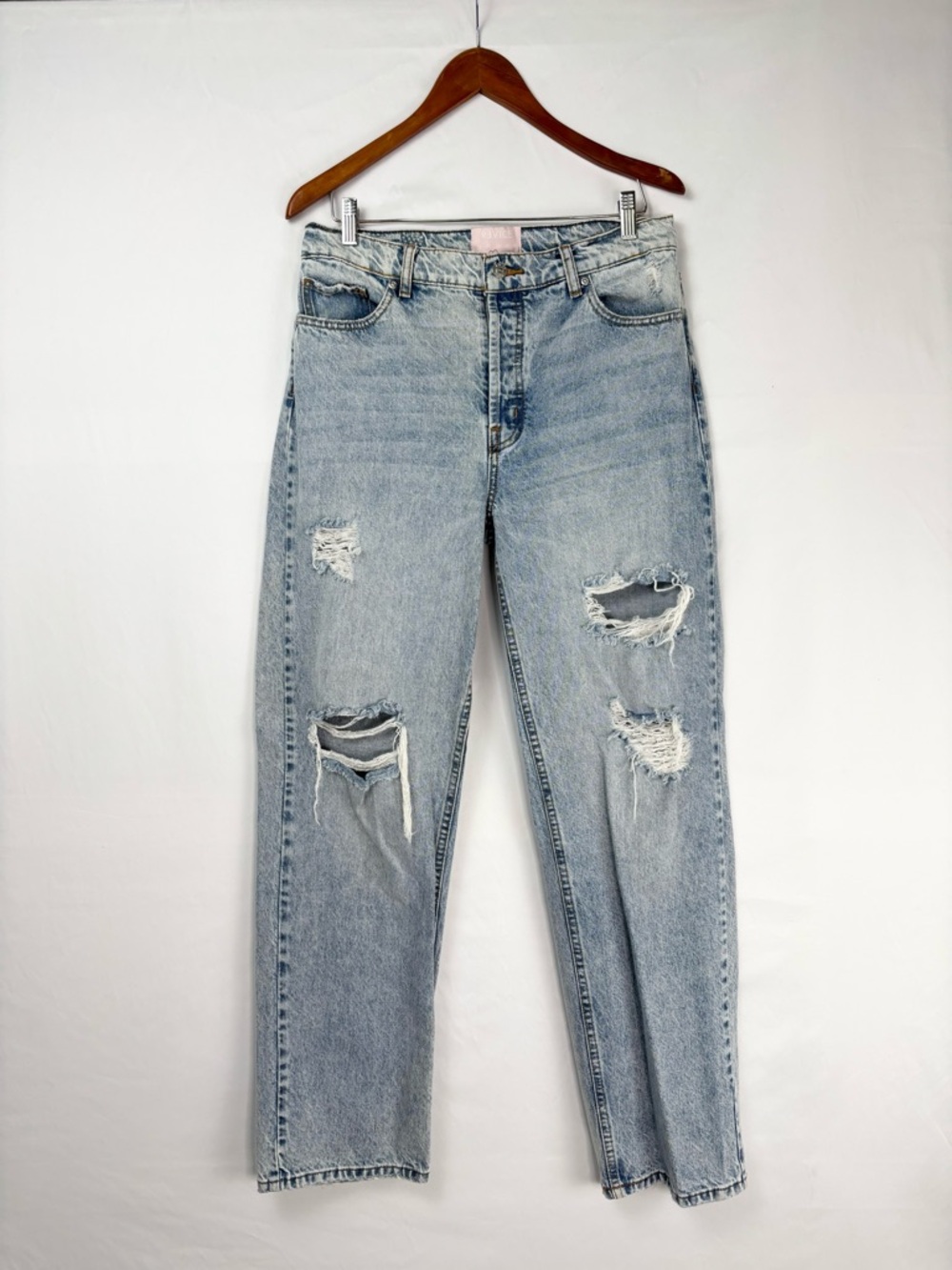 Revice Super 80s Catwalk Straight Leg Jeans Size 30 Distressed Denim